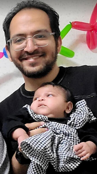 With my daughter